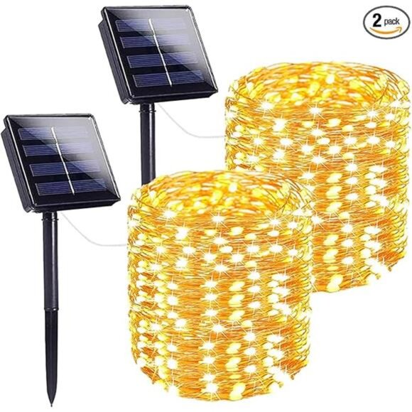 Solar String Lights Outdoor 144FT 400LED Fairy Twinkle Lights Garden Party Xmas - Picture 7 of 7